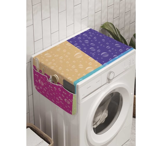 Органайзер для хранения Ambesonne "Радужная влага" на стиральную машину, 45x120 см, cwm_7955