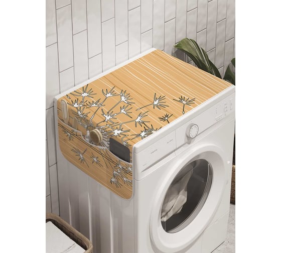 Органайзер для хранения Ambesonne "Одуванчики лысеют" на стиральную машину, 45x120 см, cwm_7932 1