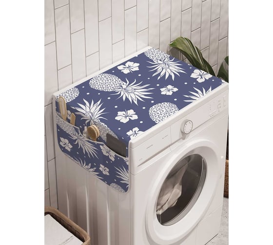 Органайзер для хранения Ambesonne "Ананасовый цвет" на стиральную машину, 45x120 см, cwm_47764 1