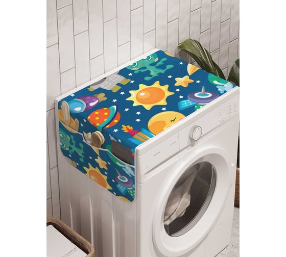 Органайзер для хранения Ambesonne "Галактический парад" на стиральную машину, 45x120 см, cwm_9876 1