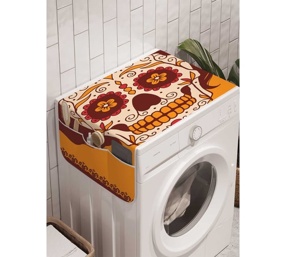 Органайзер для хранения Ambesonne "День мертвых" на стиральную машину, 45x120 см, cwm_9767 1