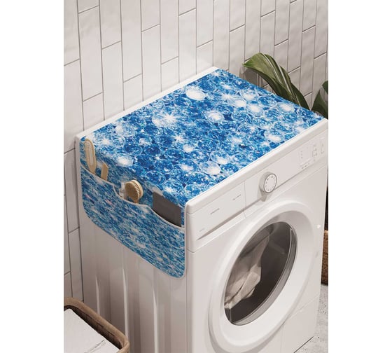 Органайзер для хранения Ambesonne "Сапфирное море" на стиральную машину, 45x120 см, cwm_13323 1
