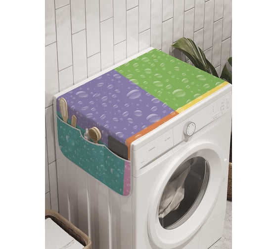 Органайзер для хранения Ambesonne "Радужная влага" на стиральную машину, 45x120 см, cwm_7954 1