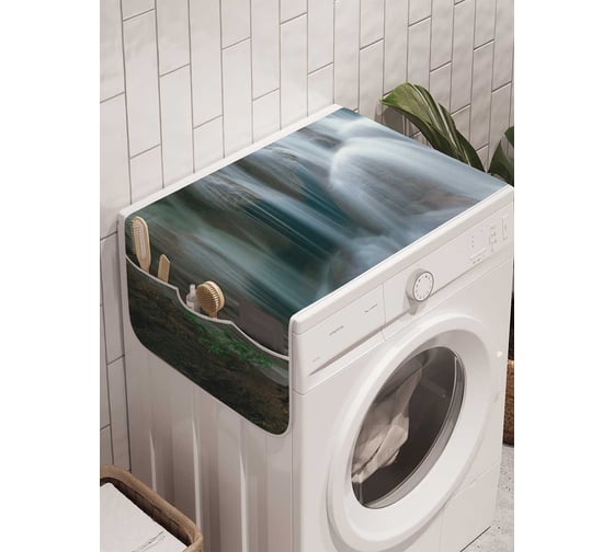 Органайзер для хранения Ambesonne "Водопадная мощь" на стиральную машину, 45x120 см, cwm_21823 1