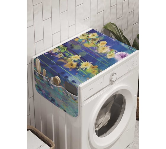 Органайзер для хранения Ambesonne "Висящие цветы" на стиральную машину, 45x120 см, cwm_9121 1