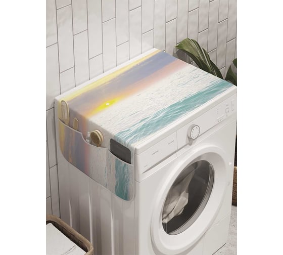 Органайзер для хранения Ambesonne "Пенистый берег" на стиральную машину, 45x120 см, cwm_8556 1