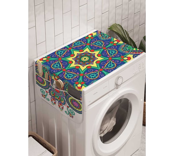 Органайзер для хранения Ambesonne "Цветочный салют" на стиральную машину, 45x120 см, cwm_18745 1