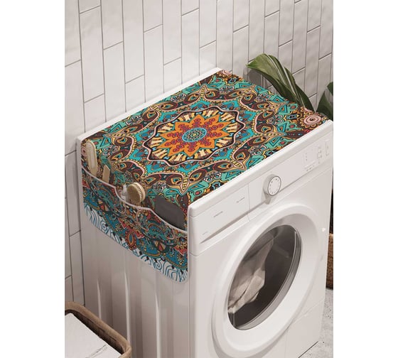 Органайзер для хранения Ambesonne "Бирюзовая мандала" на стиральную машину, 45x120 см, cwm_6127 1