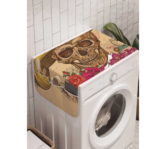 Органайзер для хранения Ambesonne "День мертвых" на стиральную машину, 45x120 см, cwm_7297 1