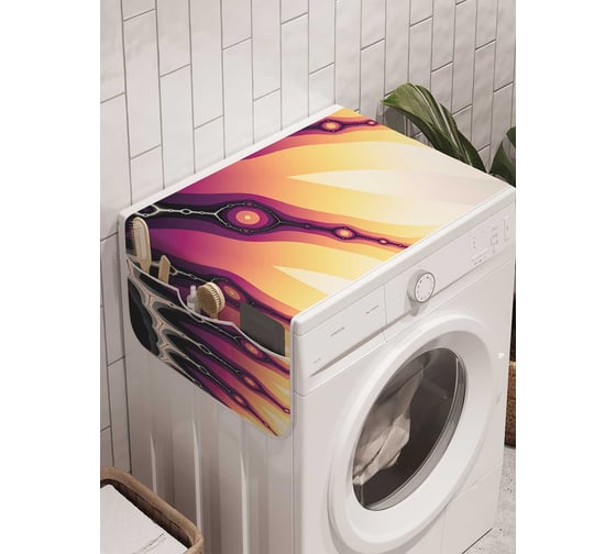 Органайзер для хранения Ambesonne "Иллюзионное сочетание" на стиральную машину, 45x120 см, cwm_21585 1