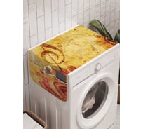 Органайзер для хранения Ambesonne "Цветочная композиция с нотами" на стиральную машину, 45x120 см, cwm_14773