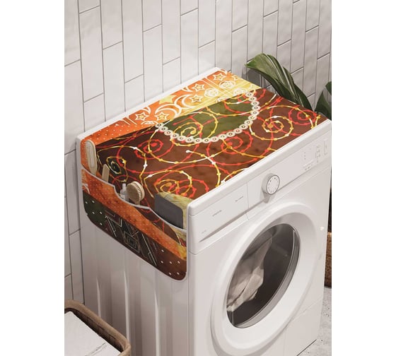Органайзер для хранения Ambesonne "Фантастический слон" на стиральную машину, 45x120 см, cwm_18867 1