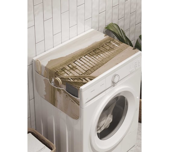 Органайзер для хранения Ambesonne "Пирс на реке" на стиральную машину, 45x120 см, cwm_8020 1