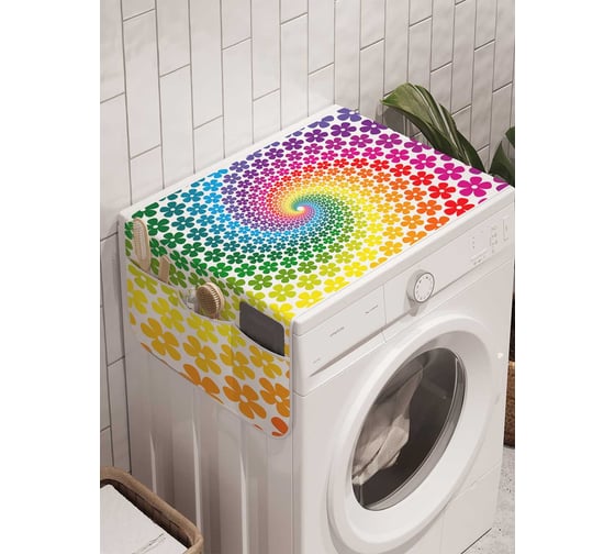 Органайзер для хранения Ambesonne "Цветочная спираль" на стиральную машину, 45x120 см, cwm_21755