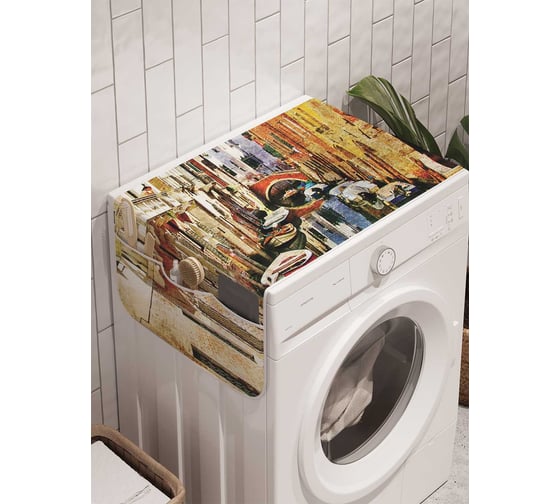 Органайзер для хранения Ambesonne "Улица Венеции" на стиральную машину, 45x120 см, cwm_778 1