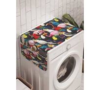 Органайзер для хранения Ambesonne "Тропические птицы" на стиральную машину, 45x120 см, cwm_32169