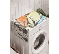 Органайзер для хранения Ambesonne "На лыжах по горам" на стиральную машину, 45x120 см, cwm_7677