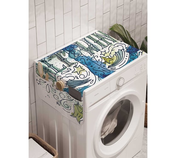 Органайзер для хранения Ambesonne "Корабль призрак" на стиральную машину, 45x120 см, cwm_4720 1