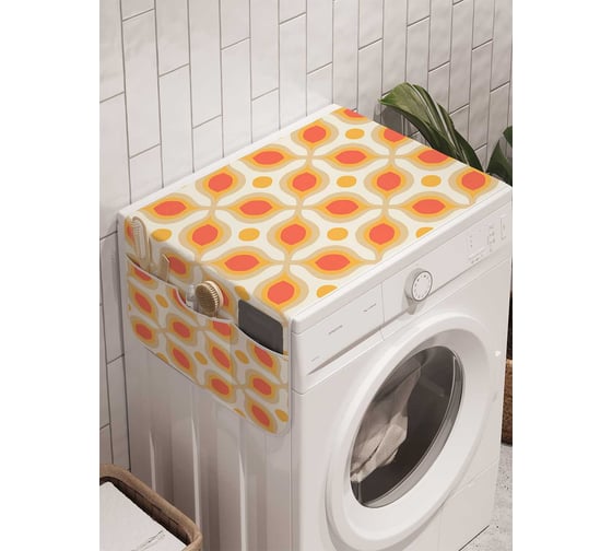 Органайзер для хранения Ambesonne "Узоры с кругами" на стиральную машину, 45x120 см, cwm_14479 1