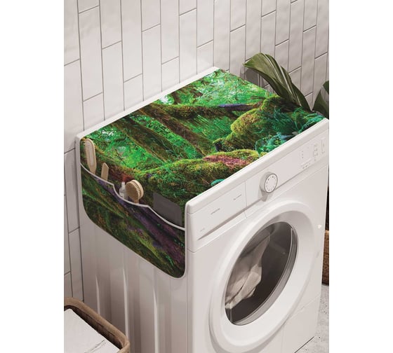 Органайзер для хранения Ambesonne "Лес во мху" на стиральную машину, 45x120 см, cwm_19694 1