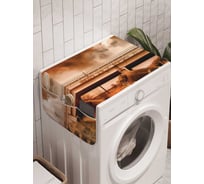 Органайзер для хранения Ambesonne "Сломанный танк у моста" на стиральную машину, 45x120 см, cwm_19448