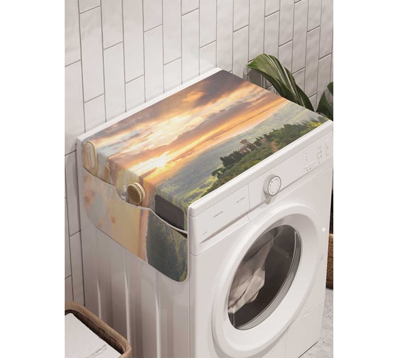 Органайзер для хранения Ambesonne "Виноградные холмы" на стиральную машину, 45x120 см, cwm_9902 1