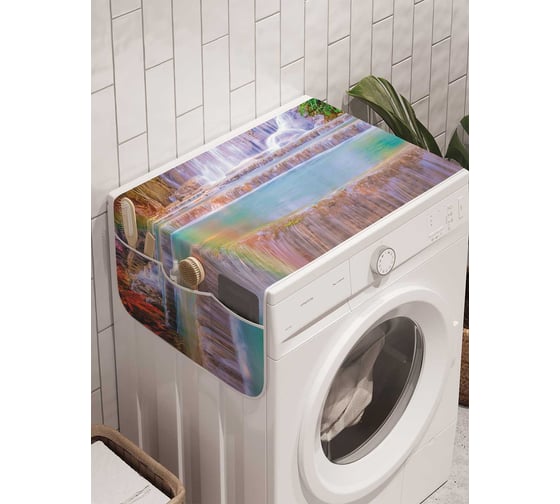 Органайзер для хранения Ambesonne "Краски у водопада" на стиральную машину, 45x120 см, cwm_21819 1
