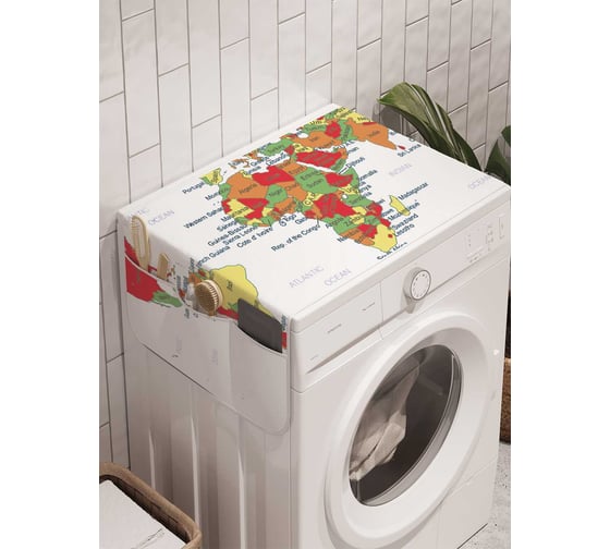 Органайзер для хранения Ambesonne "Изображение мира" на стиральную машину, 45x120 см, cwm_5324 1