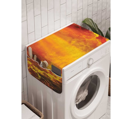 Органайзер для хранения Ambesonne "Облачные лучи" на стиральную машину, 45x120 см, cwm_13000 1