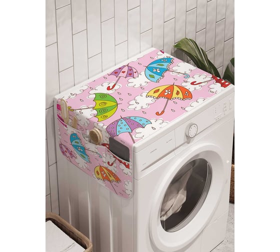 Органайзер для хранения Ambesonne "Дождь из зонтов" на стиральную машину, 45x120 см, cwm_19885 1