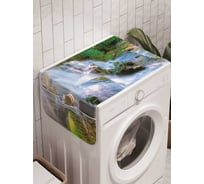 Органайзер для хранения Ambesonne "Утренние лучи на водопаде" на стиральную машину, 45x120 см, cwm_21801