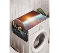 Органайзер для хранения Ambesonne "Земля с космического корабля" на стиральную машину, 45x120 см, cwm_19456