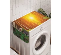Органайзер для хранения Ambesonne "Солнце прячется в лесу" на стиральную машину, 45x120 см, cwm_19657