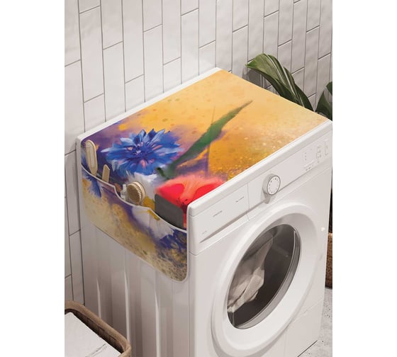 Органайзер для хранения Ambesonne "Цветы фантазий" на стиральную машину, 45x120 см, cwm_19550 1