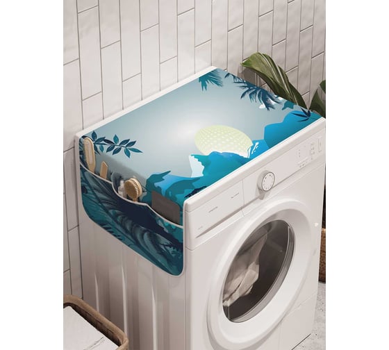 Органайзер для хранения Ambesonne "Экзотический закат" на стиральную машину, 45x120 см, cwm_19649 1