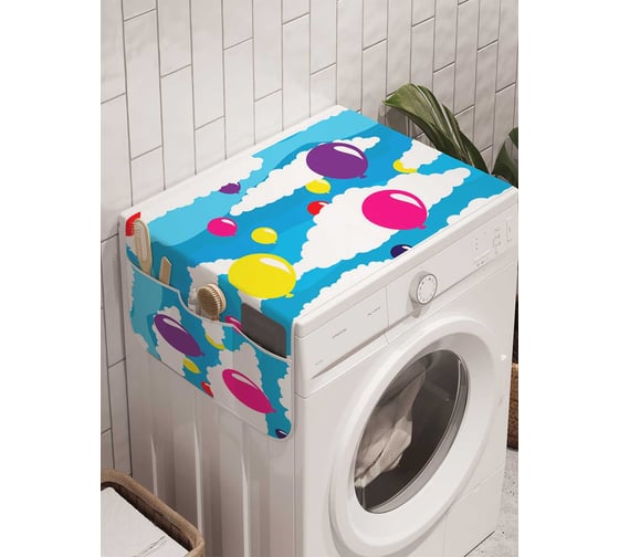 Органайзер для хранения Ambesonne "Шаровая радуга" на стиральную машину, 45x120 см, cwm_31044
