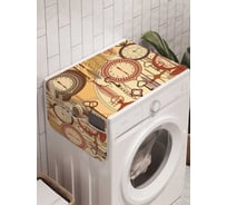 Органайзер для хранения Ambesonne "Старинные часы" на стиральную машину, 45x120 см, cwm_13512