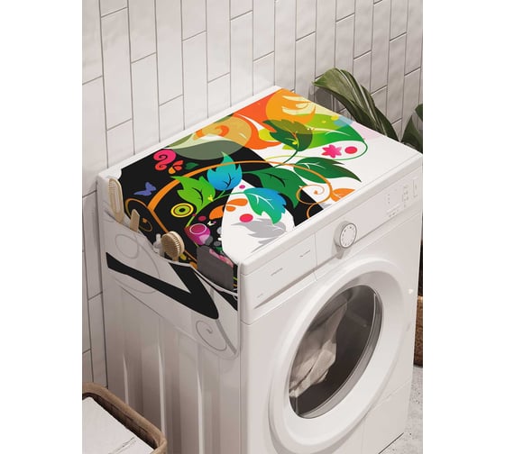 Органайзер для хранения Ambesonne "Цветастая девушка" на стиральную машину, 45x120 см, cwm_21772 1