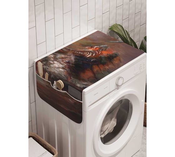 Органайзер для хранения Ambesonne "Бесстрашный воин" на стиральную машину, 45x120 см, cwm_19116 1