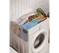 Органайзер для хранения Ambesonne "Каменные морские берега" на стиральную машину, 45x120 см, cwm_15346