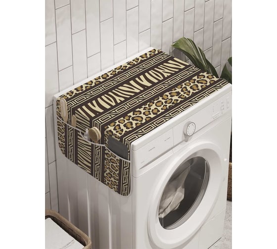 Органайзер для хранения Ambesonne "Многообразие животного мира" на стиральную машину, 45x120 см, cwm_8197 1