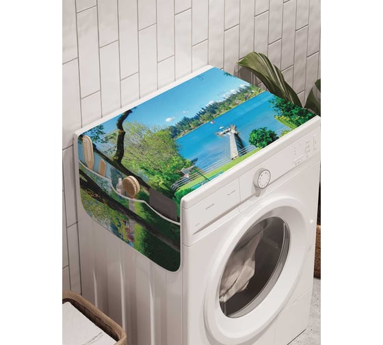 Органайзер для хранения Ambesonne "Вид на реку" на стиральную машину, 45x120 см, cwm_19664 1