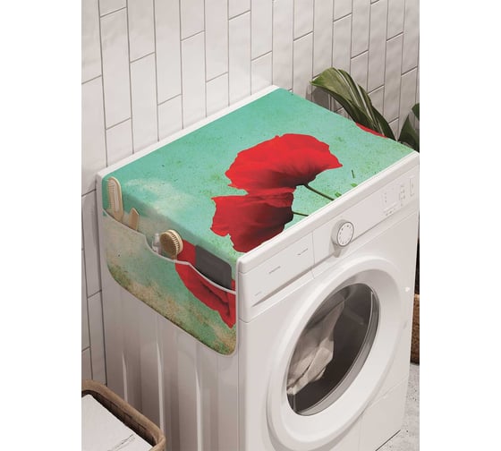 Органайзер для хранения Ambesonne "Цветы победы" на стиральную машину, 45x120 см, cwm_6971 1