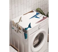 Органайзер для хранения Ambesonne "Виды акул" на стиральную машину, 45x120 см, cwm_19812