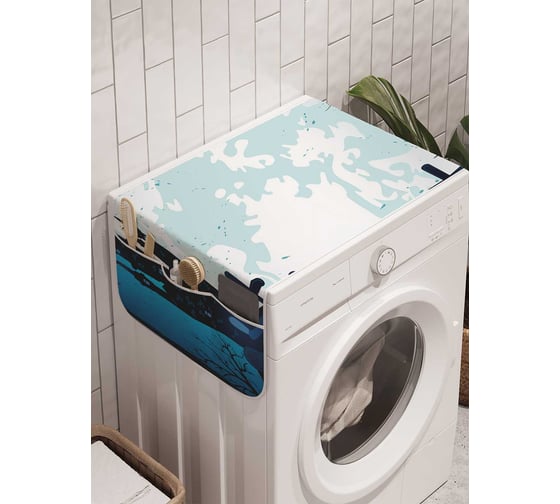 Органайзер для хранения Ambesonne "Луна на кладбище" на стиральную машину, 45x120 см, cwm_18820 1