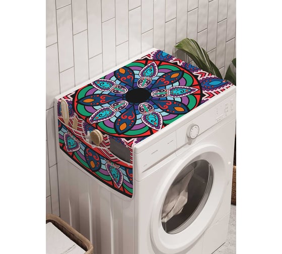 Органайзер для хранения Ambesonne "Геометрический символ" на стиральную машину, 45x120 см, cwm_18997 1