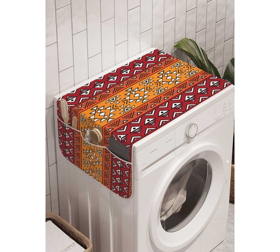 Органайзер для хранения Ambesonne "Этнические полосы с узорами" на стиральную машину, 45x120 см, cwm_19713 1