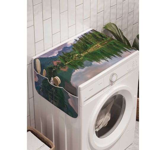 Органайзер для хранения Ambesonne "Круглое озеро" на стиральную машину, 45x120 см, cwm_19852 1