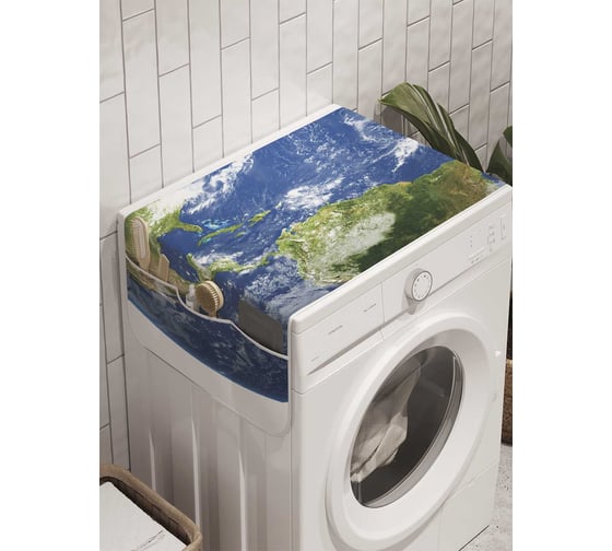 Органайзер для хранения Ambesonne "Одинокая планета" на стиральную машину, 45x120 см, cwm_9048 1