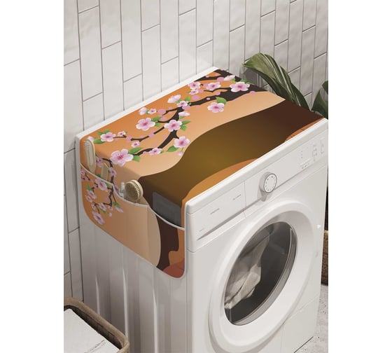 Органайзер для хранения Ambesonne "Пустыня расцветает" на стиральную машину, 45x120 см, cwm_8039 1